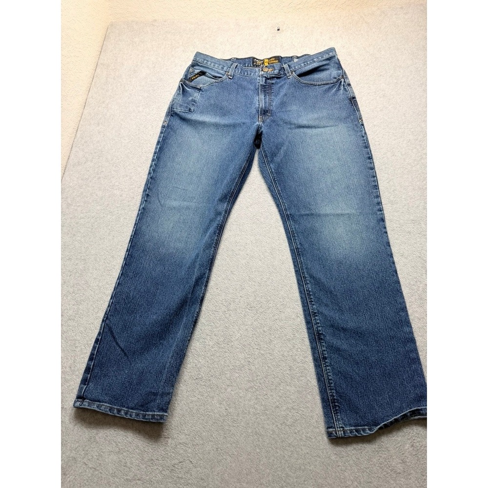 Ariat Rebar M3 Loose Straight Leg Jeans Mens 38X32 Medium Wash Denim Work Pants